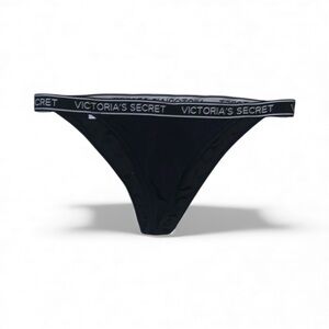 Victoria’s Secret Swimsuit Cheeky Black Logo Bikini Bottom Size S